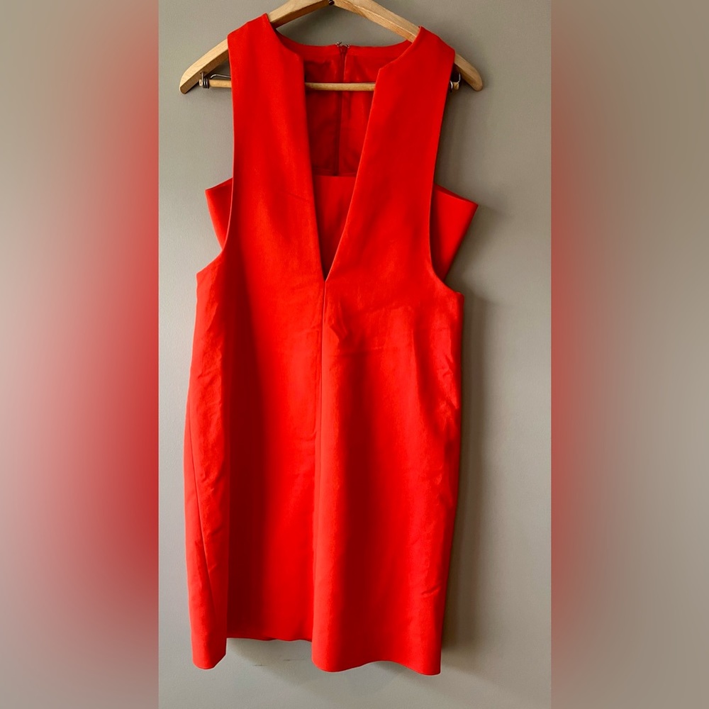 Mango HOT RED suit formal dress 2piece peekaboo medium/small European